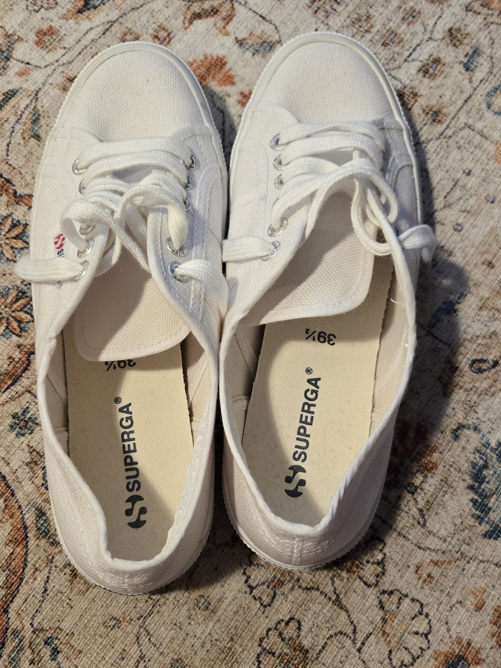Superga Cotu Women's Classic White Canvas Sneakers - Picture 2 of 6